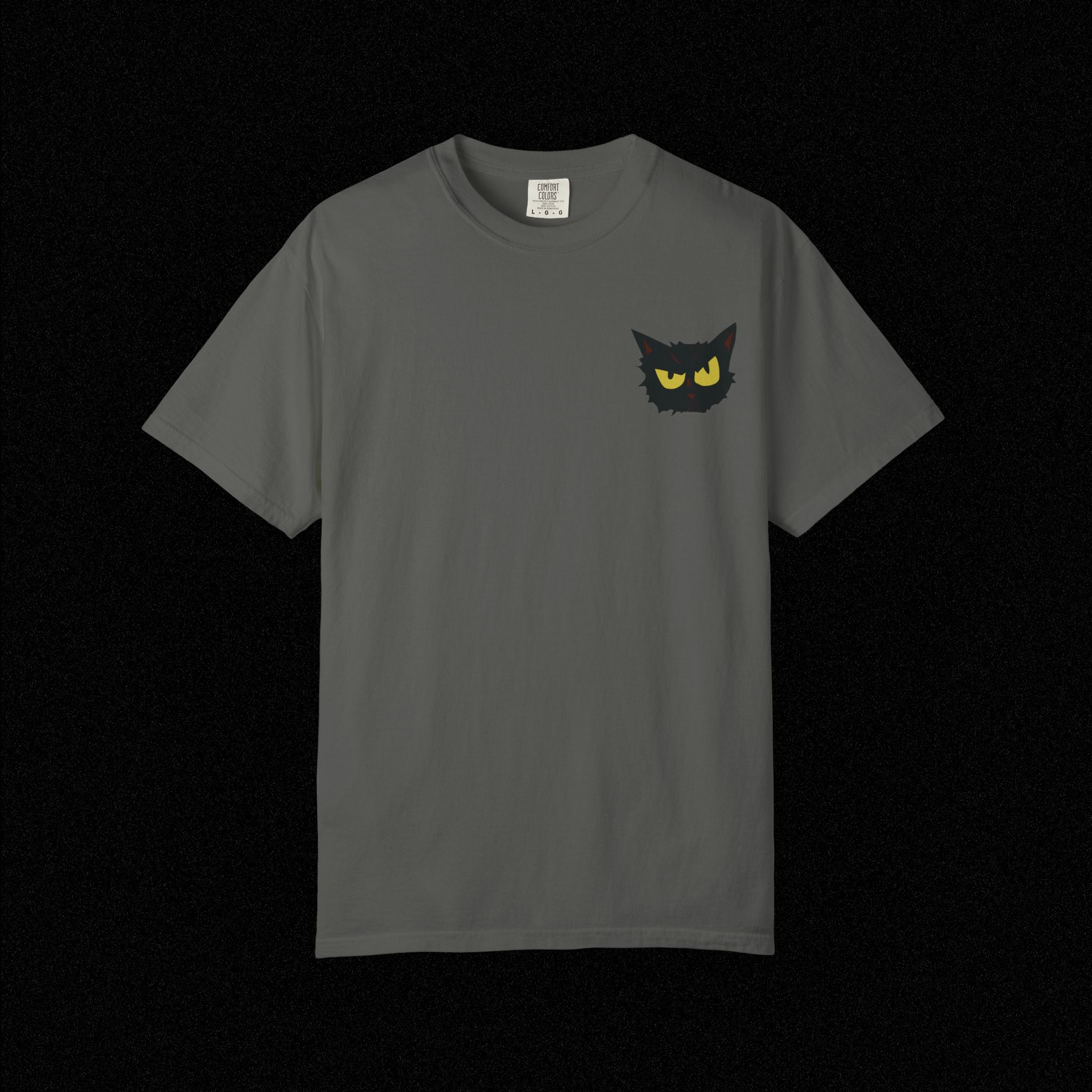Black Cat Face Bad Kitty T-shirt | Graphic Tee, Retro Illustration