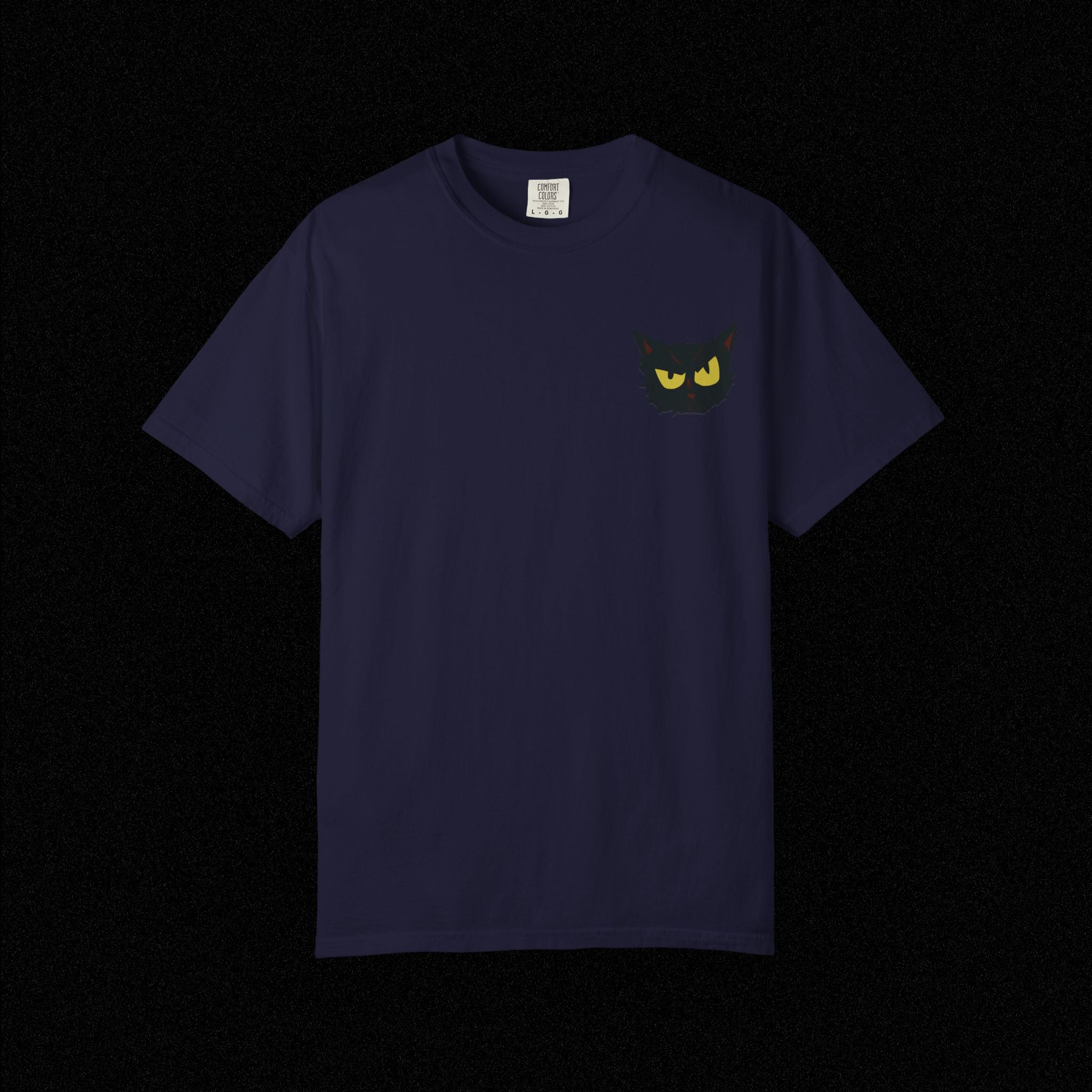 Black Cat Face Bad Kitty T-shirt | Graphic Tee, Retro Illustration