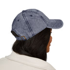 Vintage Washed Baseball Cap — Embroidered Distressed Logo