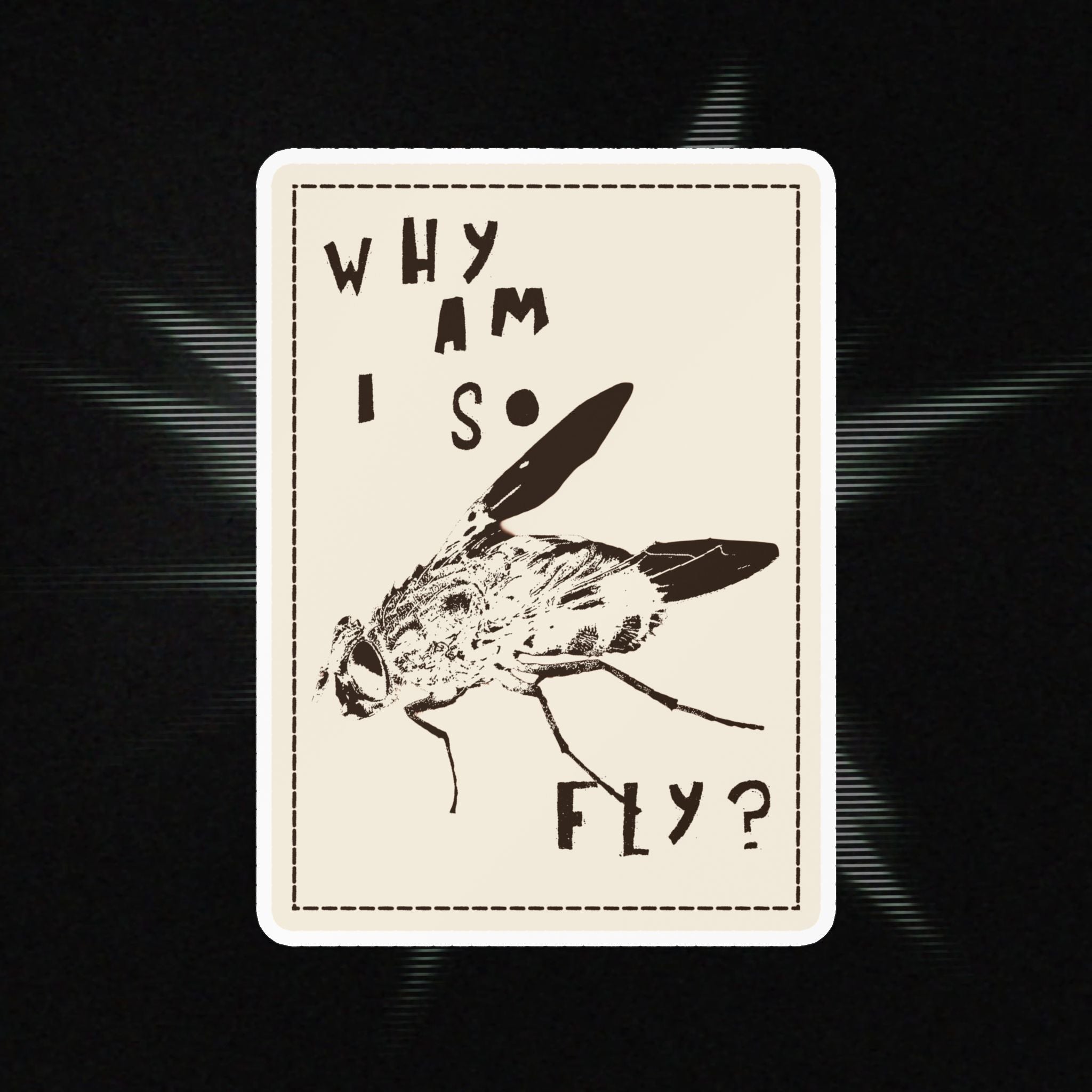 "Why am I so fly?" Sticker