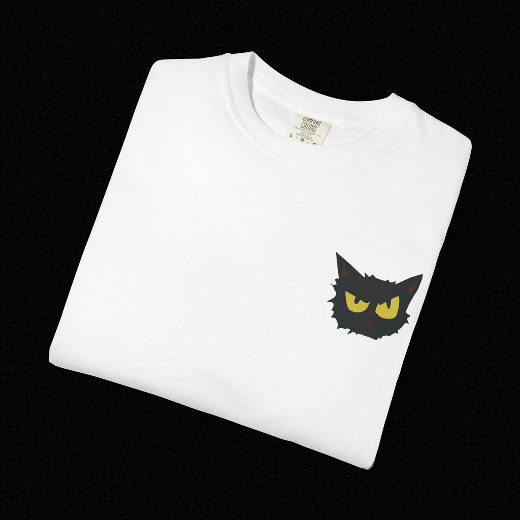 Black Cat Face Bad Kitty T-shirt | Graphic Tee, Retro Illustration