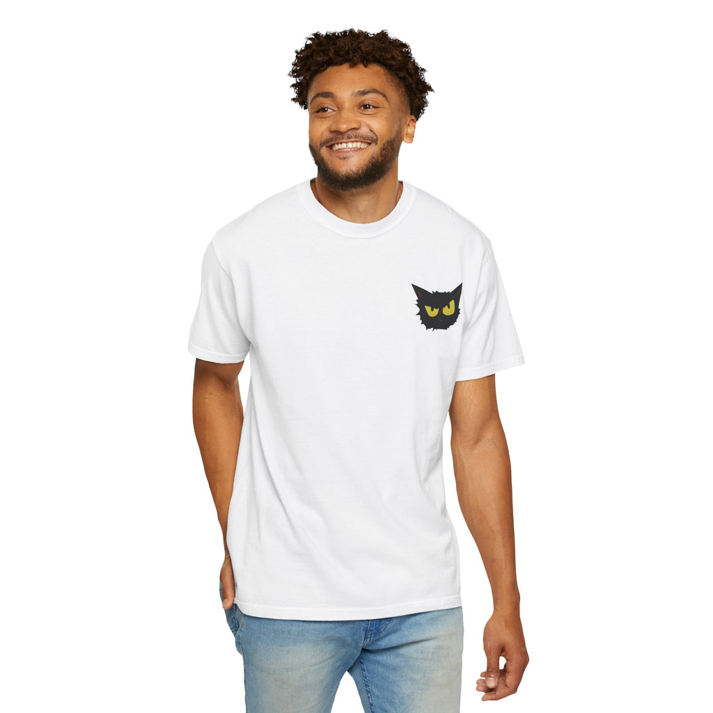 Black Cat Face Bad Kitty T-shirt | Graphic Tee, Retro Illustration