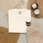 Black Cat Face Bad Kitty T-shirt | Graphic Tee, Retro Illustration