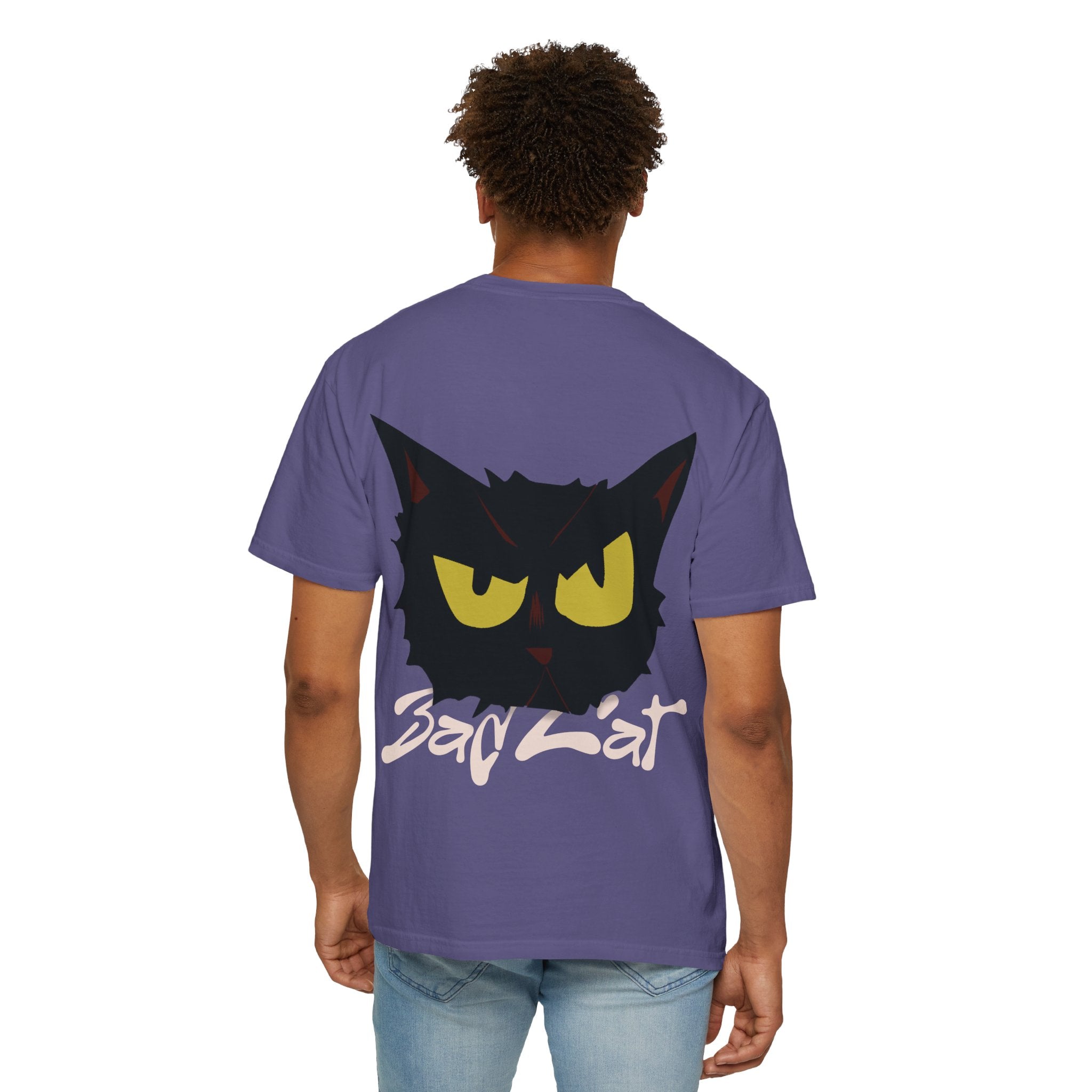 Black Cat Face Bad Kitty T-shirt | Graphic Tee, Retro Illustration