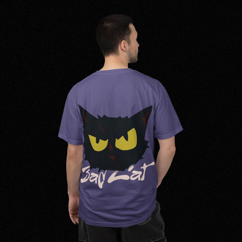 Black Cat Face Bad Kitty T-shirt | Graphic Tee, Retro Illustration