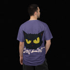Black Cat Face Bad Kitty T-shirt | Graphic Tee, Retro Illustration