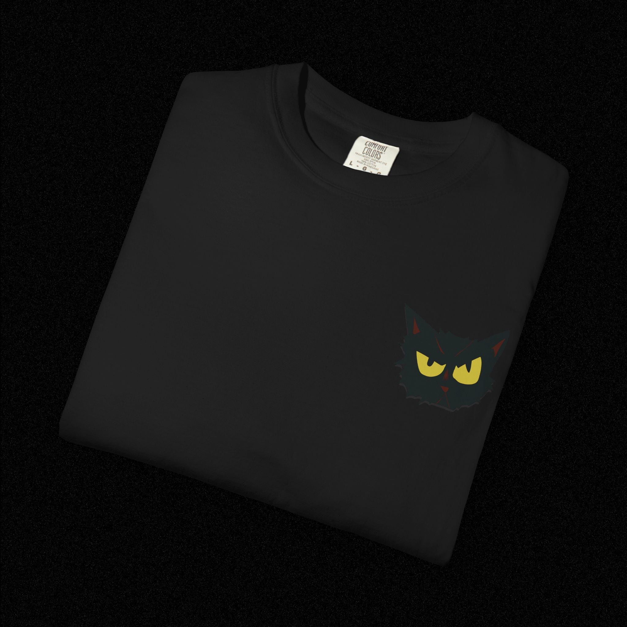 Black Cat Face Bad Kitty T-shirt | Graphic Tee, Retro Illustration
