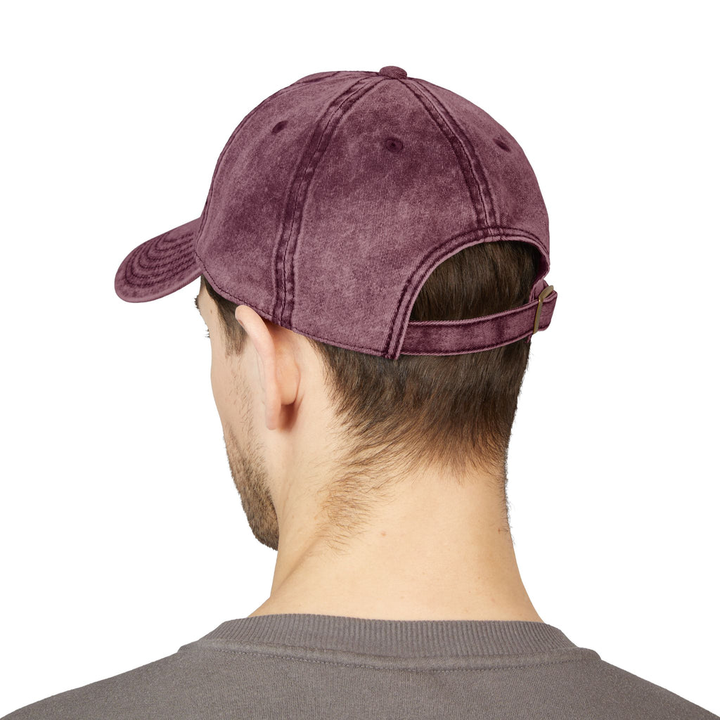 Vintage Washed Baseball Cap — Embroidered Distressed Logo