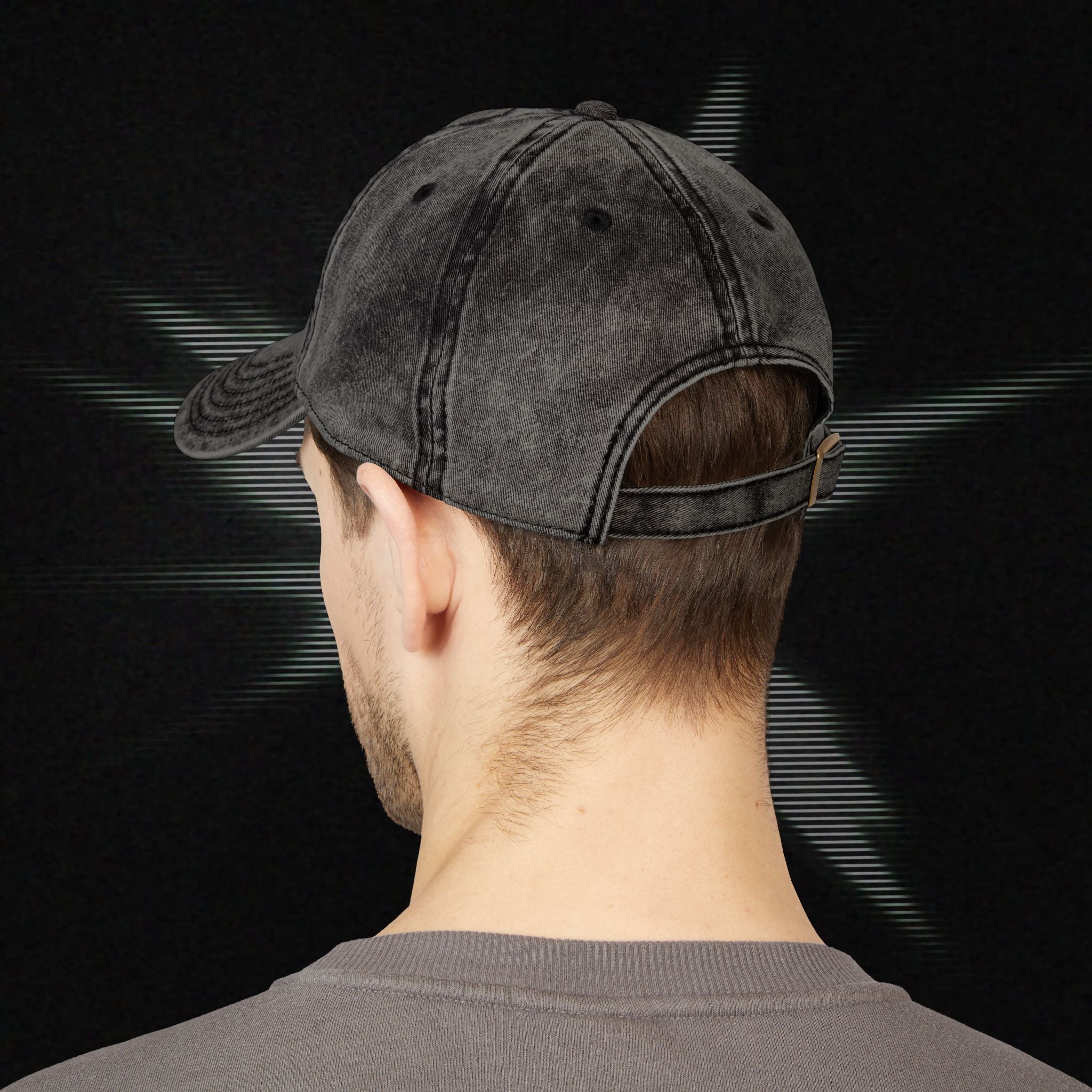 Vintage Washed Baseball Cap — Embroidered Distressed Logo
