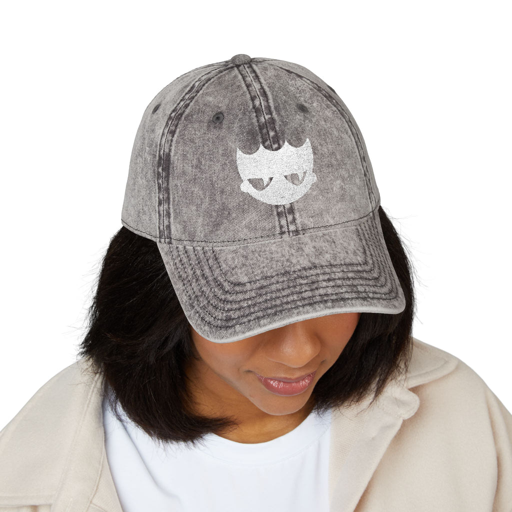 Vintage Washed Baseball Cap — Embroidered Distressed Logo