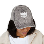 Vintage Washed Baseball Cap — Embroidered Distressed Logo