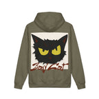 Bad Cat Hoodie — Graphic Black Cat Face Pullover