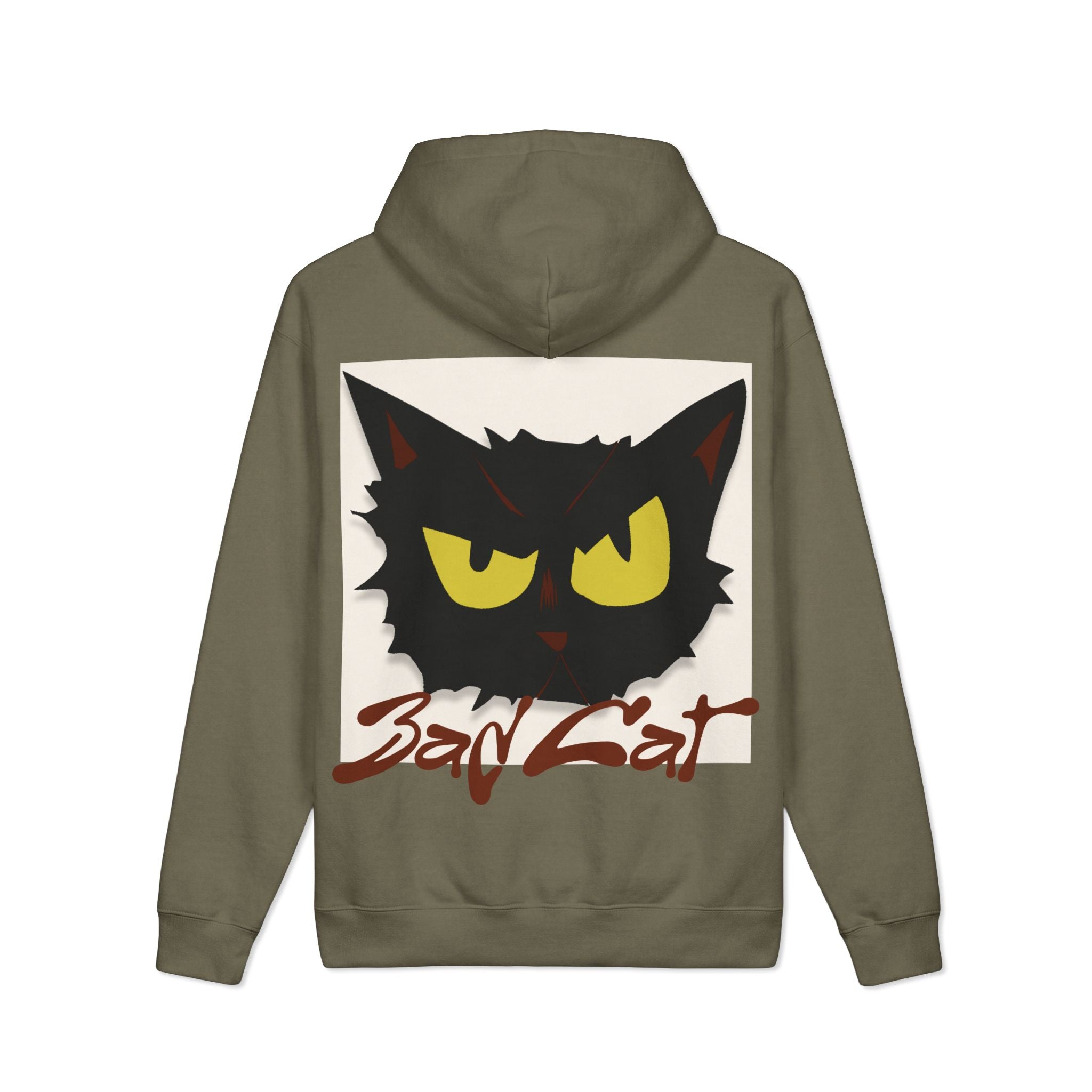 Bad Cat Hoodie — Graphic Black Cat Face Pullover