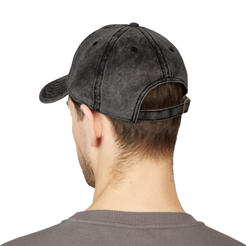 Vintage Washed Baseball Cap — Embroidered Distressed Logo
