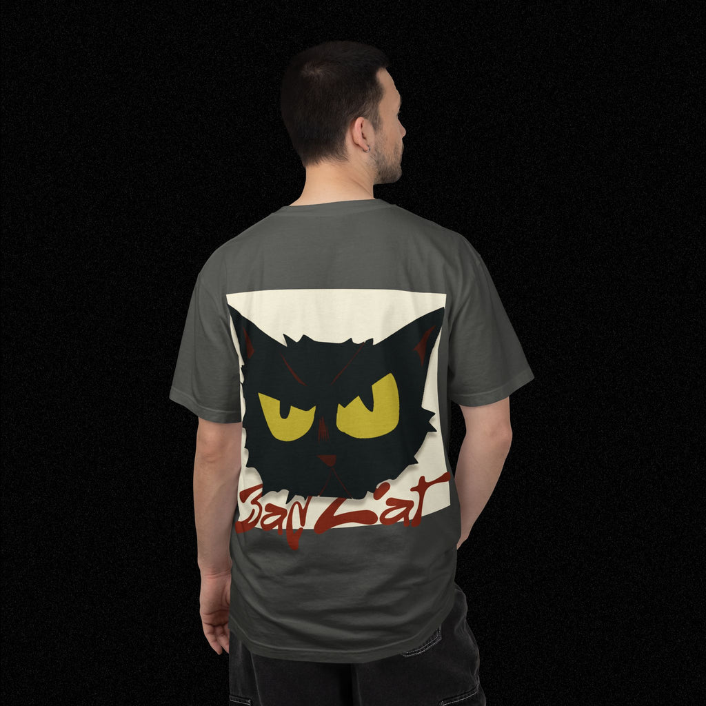 Black Cat Face Bad Kitty T-shirt | Graphic Tee, Retro Illustration