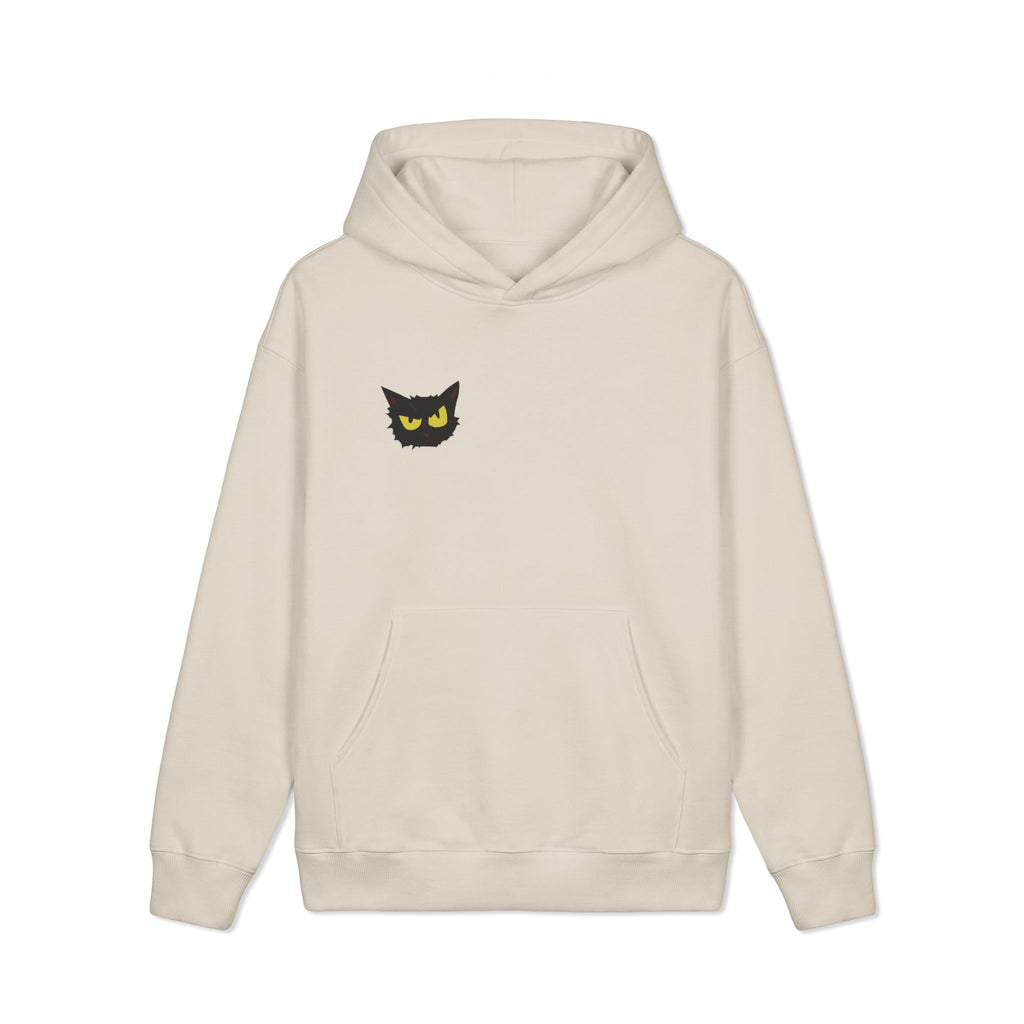Bad Cat Hoodie — Graphic Black Cat Face Pullover