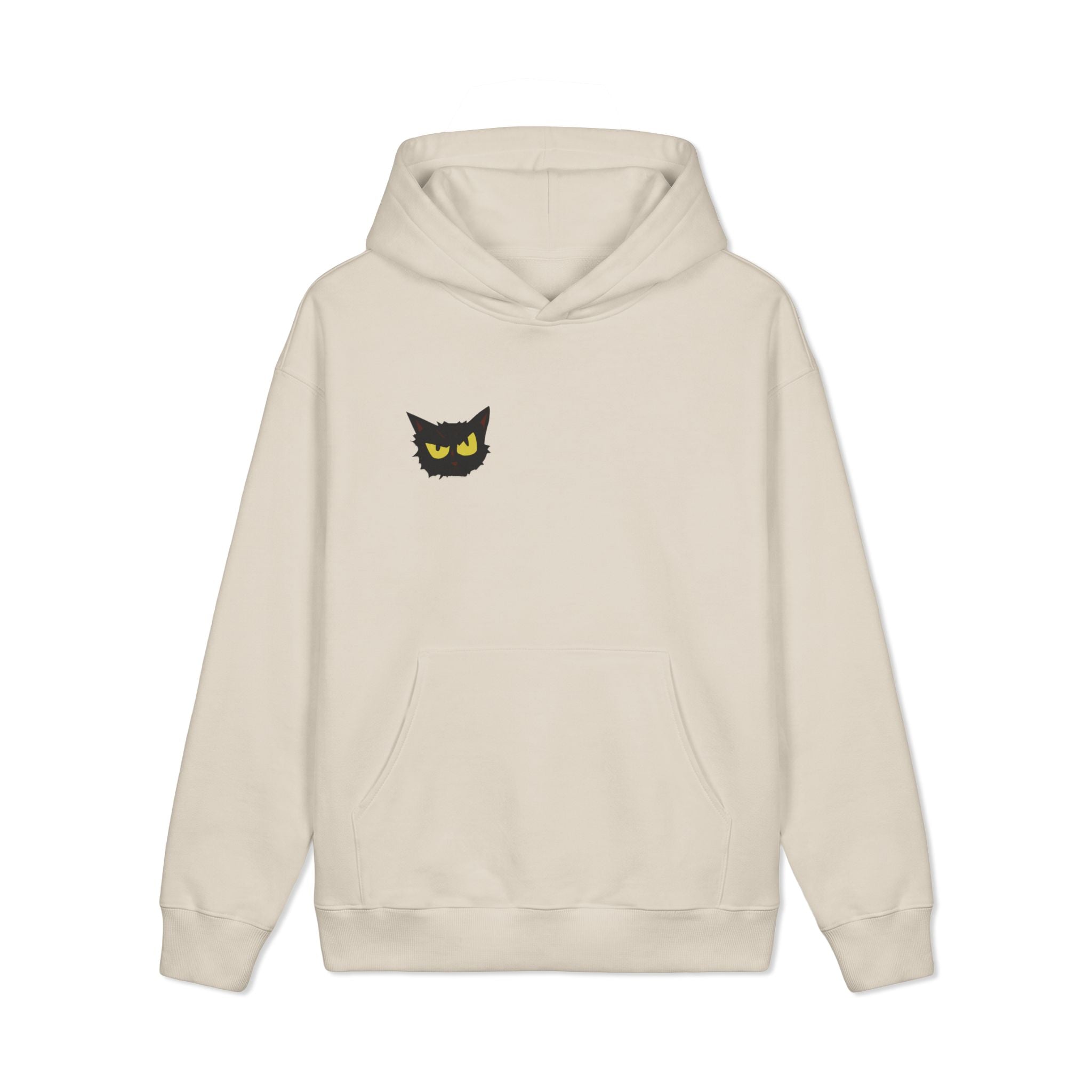 Bad Cat Hoodie — Graphic Black Cat Face Pullover