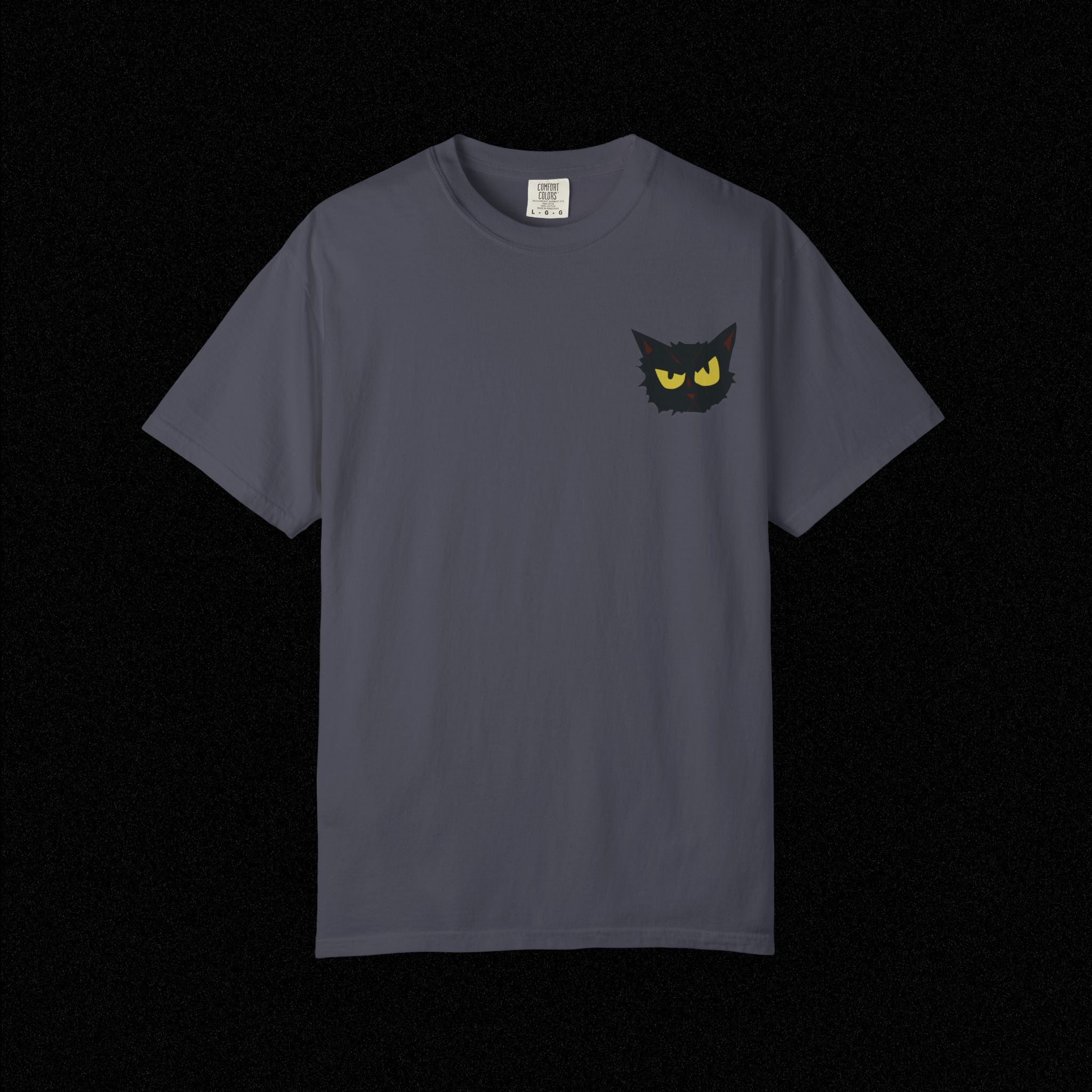 Black Cat Face Bad Kitty T-shirt | Graphic Tee, Retro Illustration