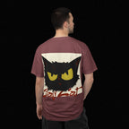 Black Cat Face Bad Kitty T-shirt | Graphic Tee, Retro Illustration