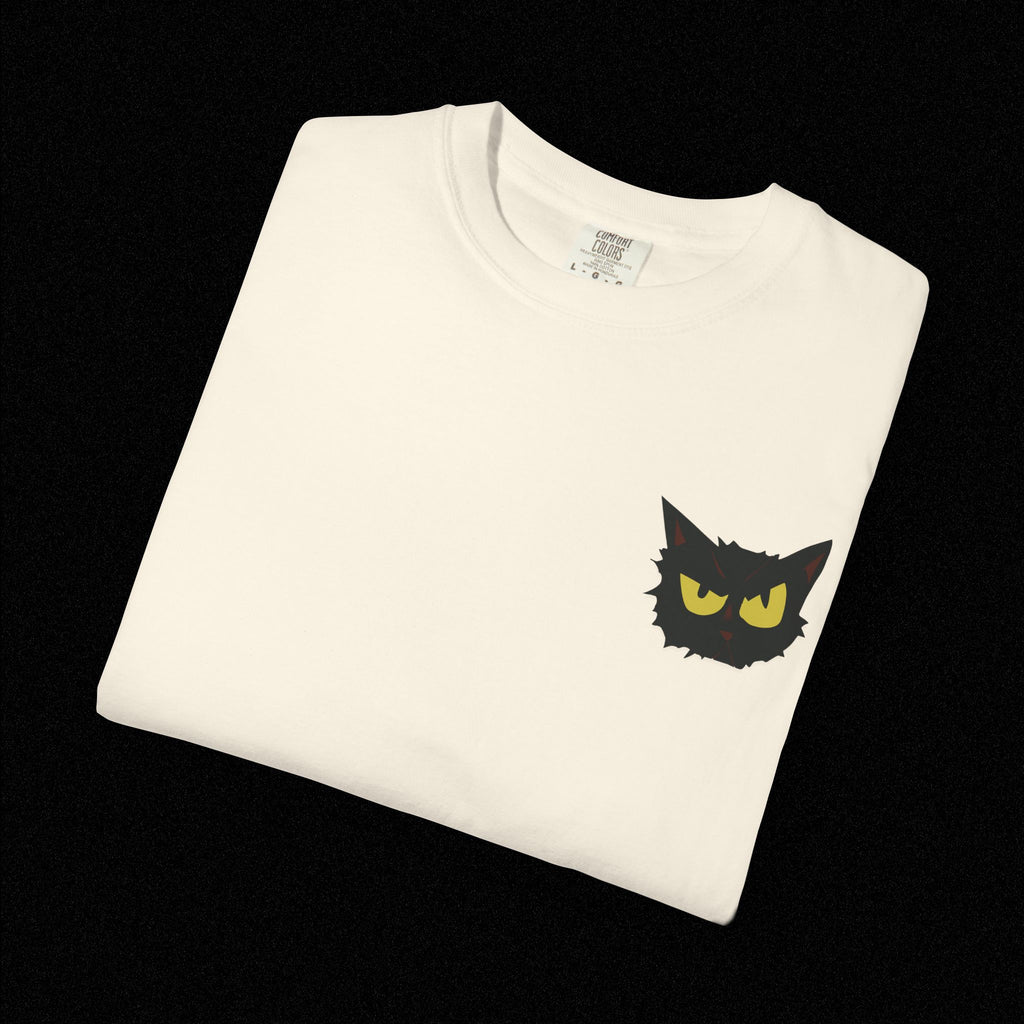 Black Cat Face Bad Kitty T-shirt | Graphic Tee, Retro Illustration