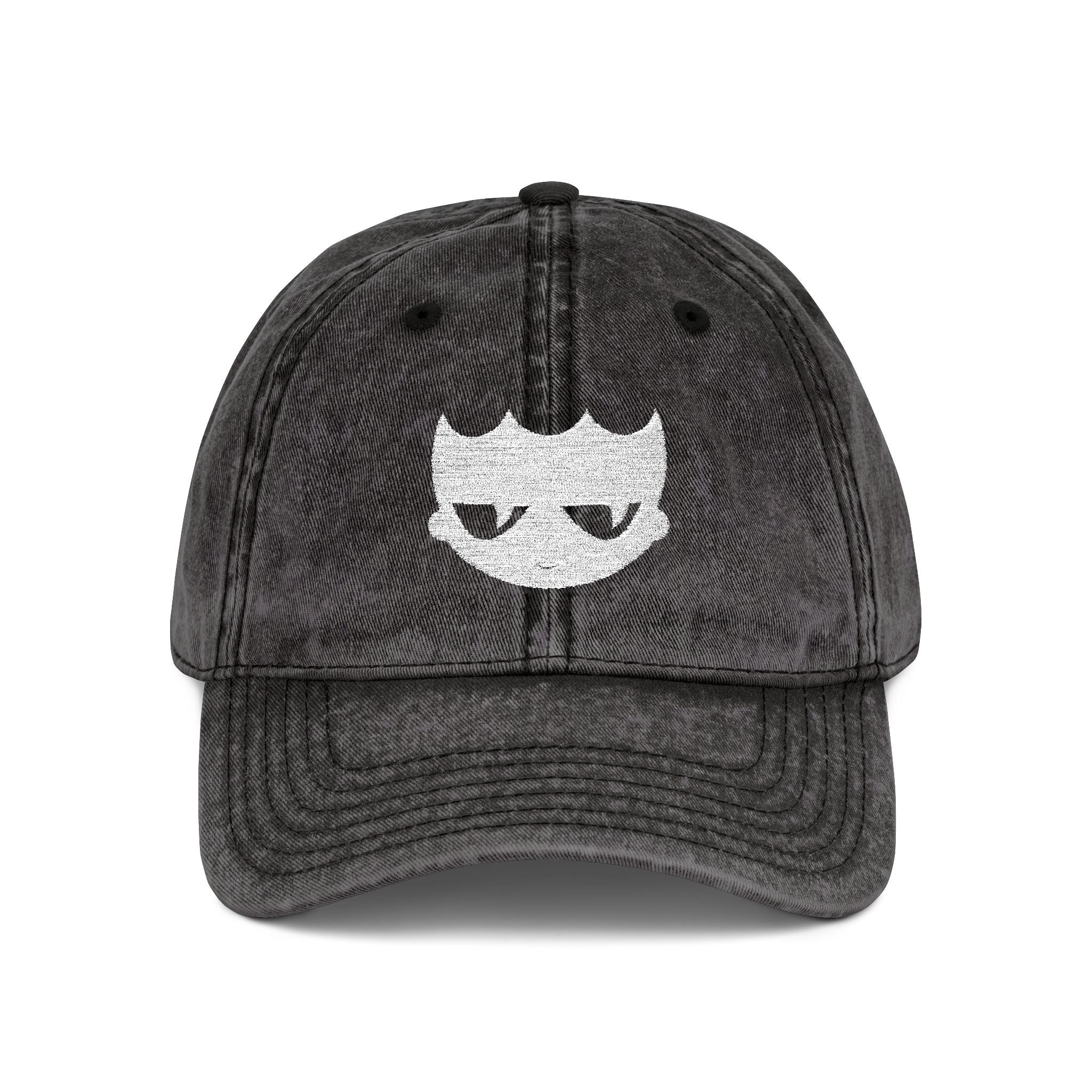 Vintage Washed Baseball Cap — Embroidered Distressed Logo