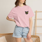 Black Cat Face Bad Kitty T-shirt | Graphic Tee, Retro Illustration