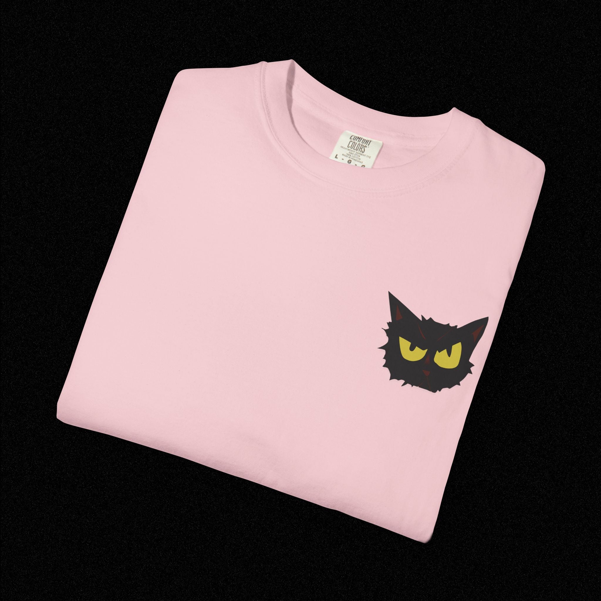 Black Cat Face Bad Kitty T-shirt | Graphic Tee, Retro Illustration