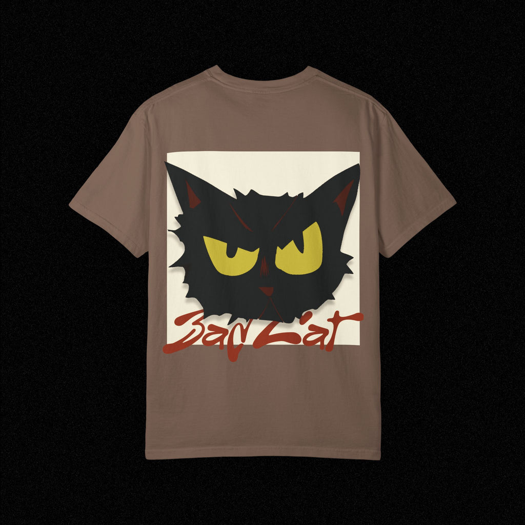 Black Cat Face Bad Kitty T-shirt | Graphic Tee, Retro Illustration