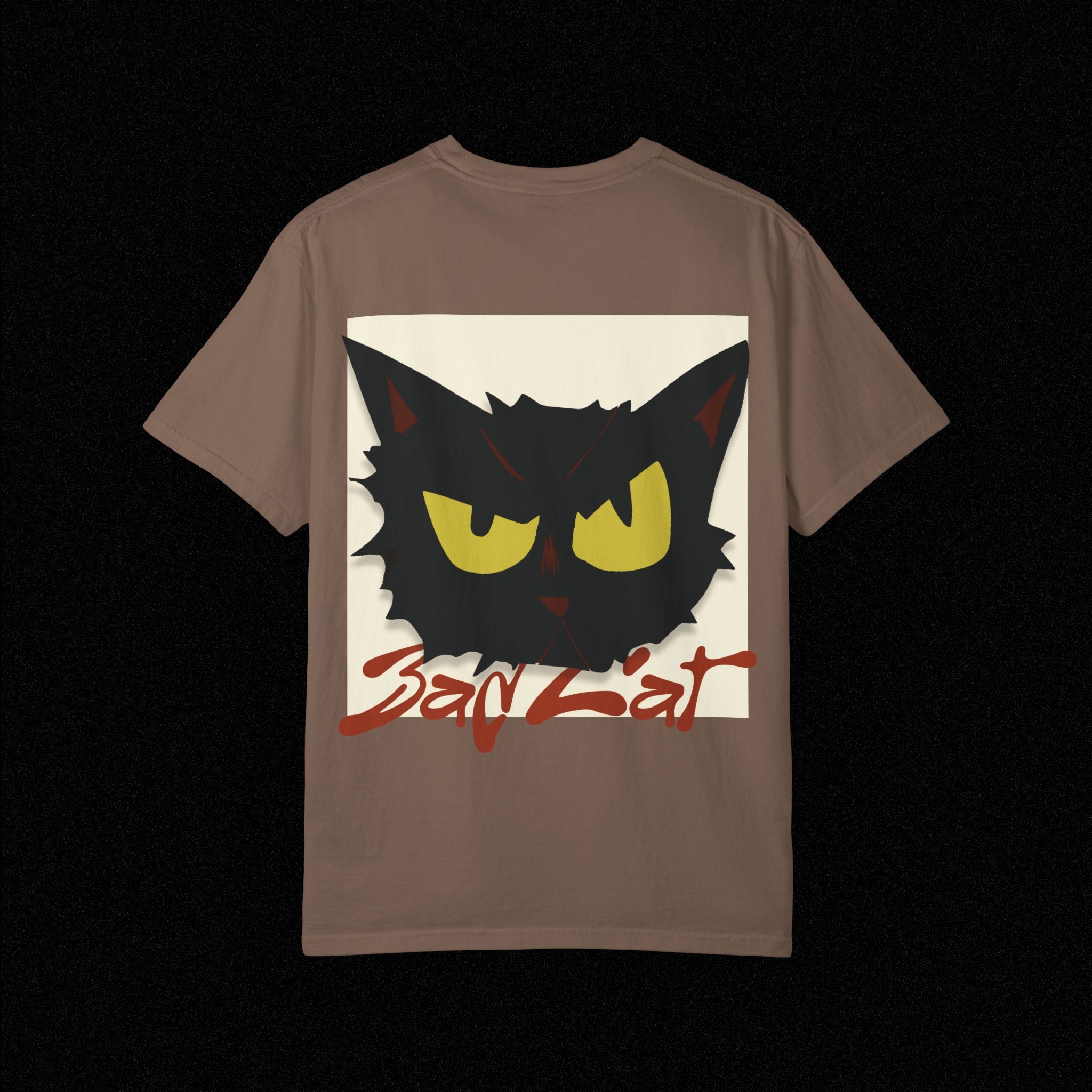 Black Cat Face Bad Kitty T-shirt | Graphic Tee, Retro Illustration